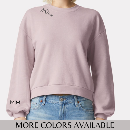 Cropped Crewneck | Mirrored Mindset