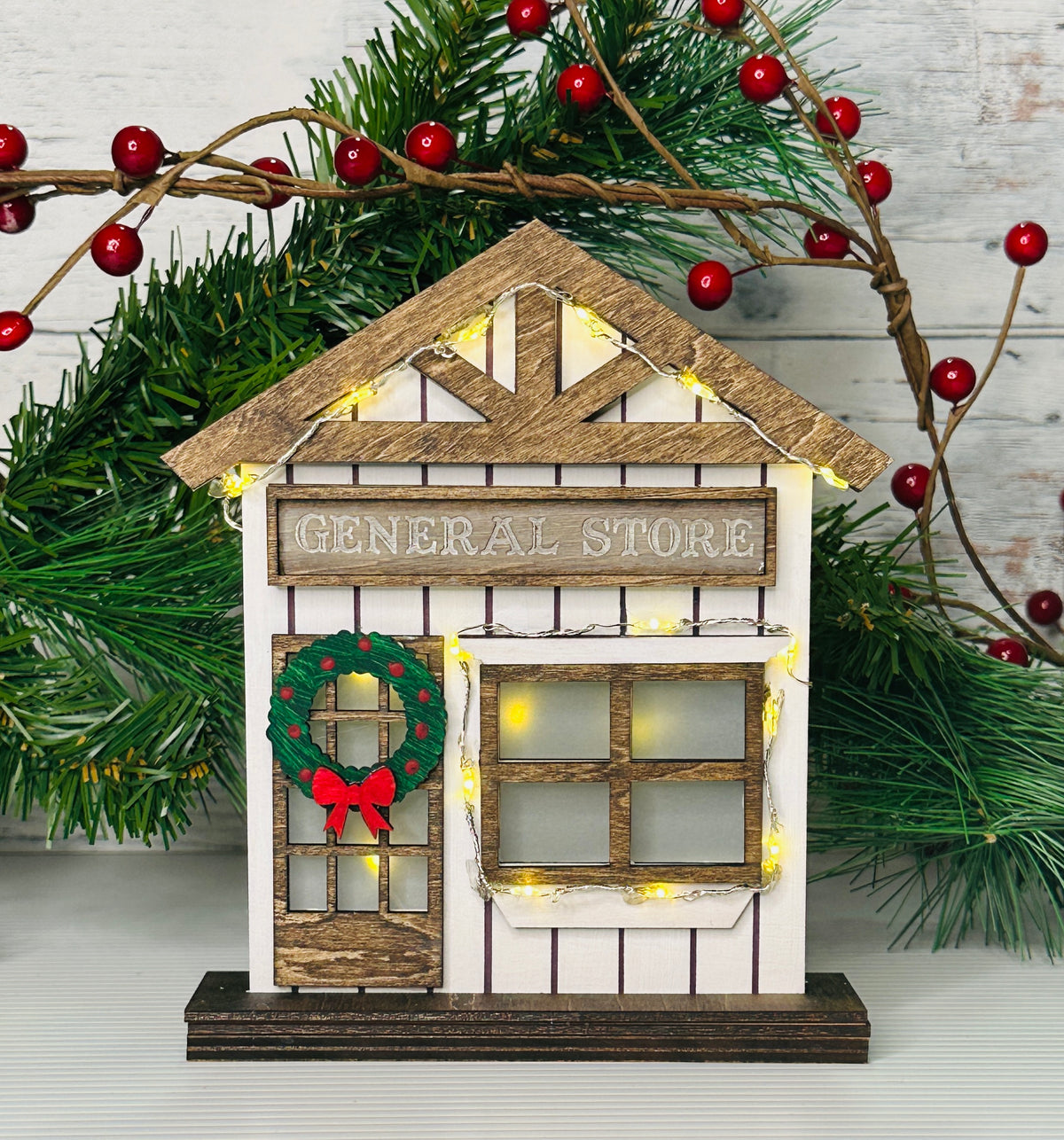 Christmas Village General Store | Wooden Storefront DIY Kit