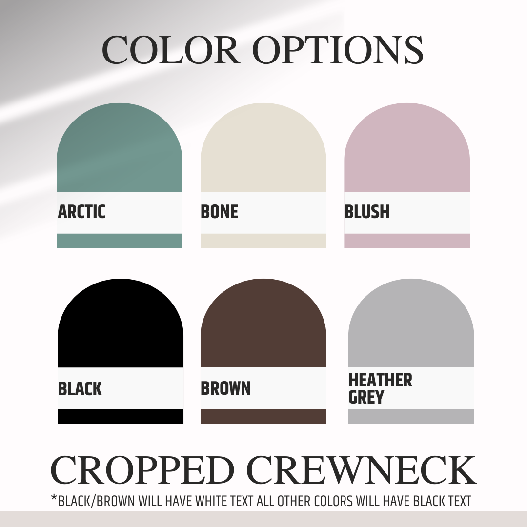 Cropped Crewneck | Mirrored Mindset