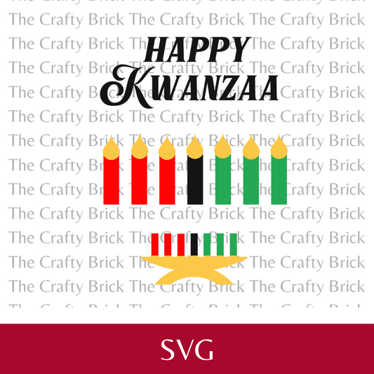 Happy Kwanzaa Wine Glass Cut File | SVG Cut File | Cricut Cut File | Silhouette Cut File