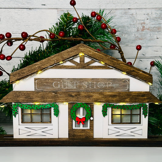 Christmas Village Gift Shop | Wooden Storefront DIY Ki - The Crafty Brick