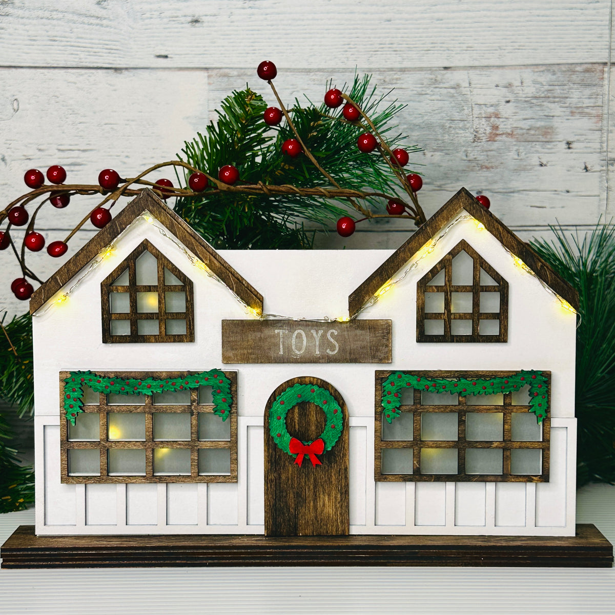 Christmas Village Toy Store | Wooden Storefront DIY Kit