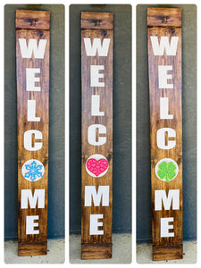 Interchangeable Holiday Welcome Sign SVG Template