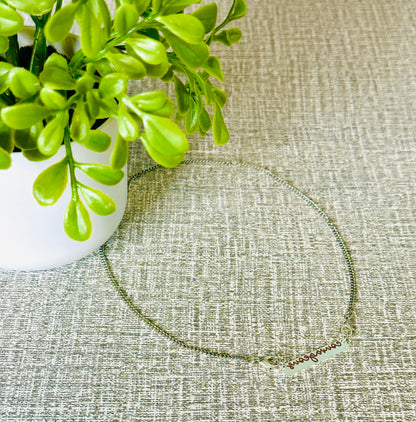 Interchangeable Empowering Charm Necklace  | Mirrored Mindset Custom Engraved Necklace | Mirrored Mindset Jewelry