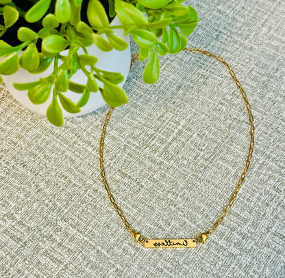 Interchangeable Empowering Charm Necklace  | Mirrored Mindset Custom Engraved Necklace | Mirrored Mindset Jewelry