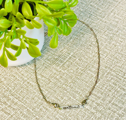 Interchangeable Empowering Charm Necklace  | Mirrored Mindset Custom Engraved Necklace | Mirrored Mindset Jewelry