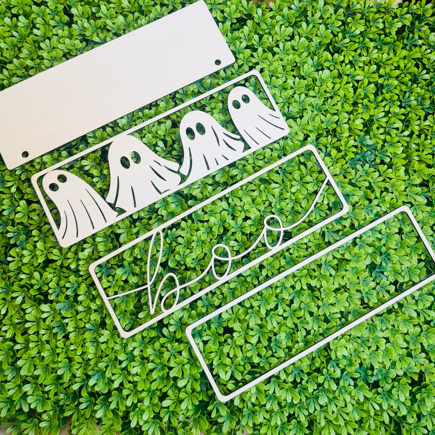 Boo Ghost Sign | Laser Cut Basswood | DIY Craft Kit