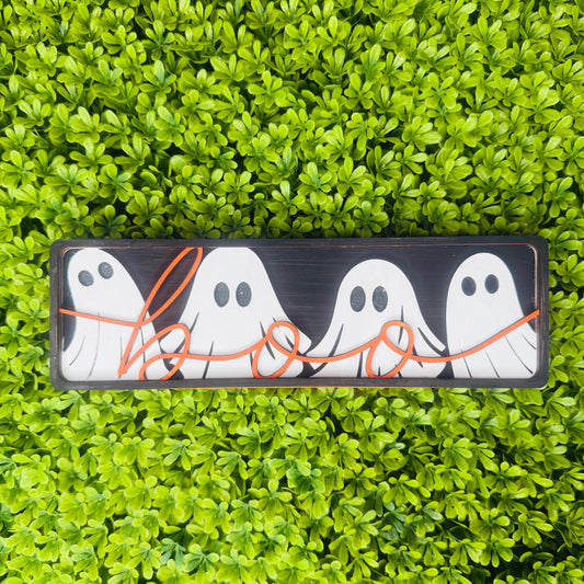Boo Ghost Sign | Laser Cut Basswood | DIY Craft Kit