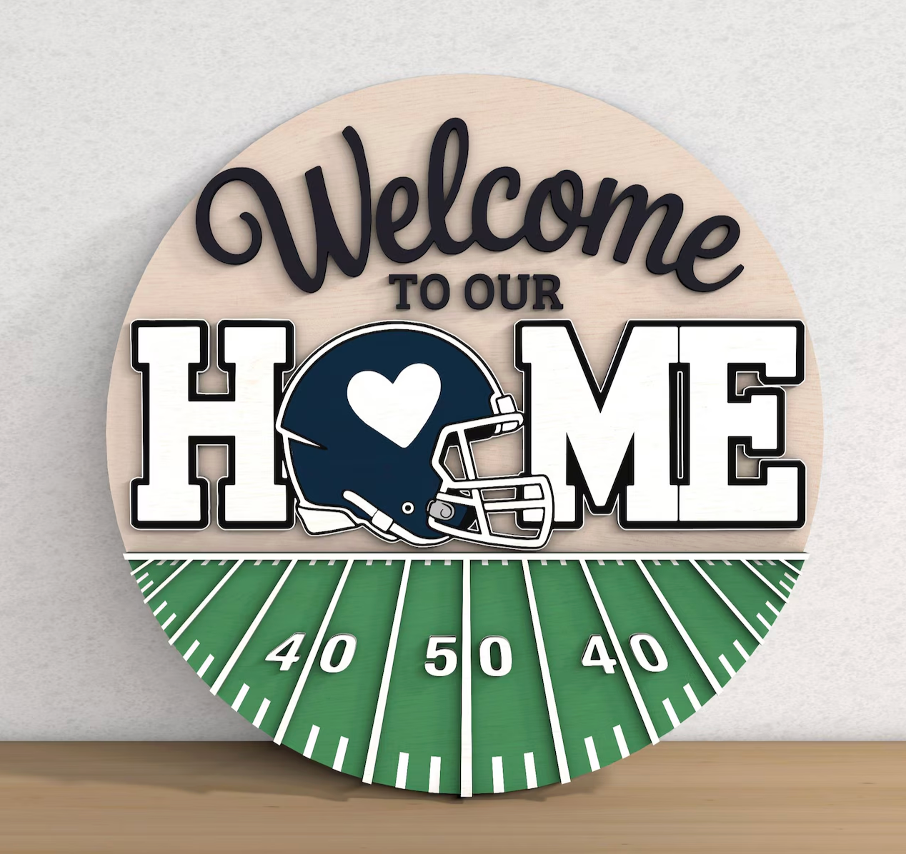 Welcome To Our H🏈me | Laser Cut Basswood | DIY Craft Kit (Copy)