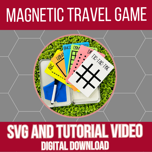 Magnetic Travel Game Set SVG | Video Tutorial | Digital Download