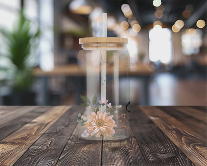 She Is Strong Proverbs 31:25 | UVDTF Transfer Full Wrap | 16 oz Glass Can