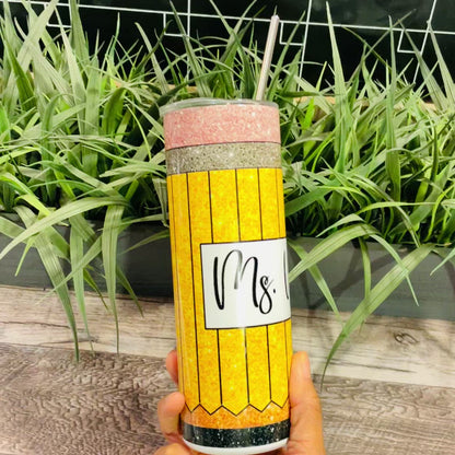 20oz Sublimation Tumbler Digital File | Glitter Pencil Tumbler | Teacher Appreciation Tumbler | Gift For Teacher