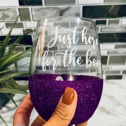 Just Here For the Boos Wine Glass Cut File | SVG Cut File | Cricut Cut File | Silhouette Cut File| Halloween Digital Cut File | Funny Halloween File|