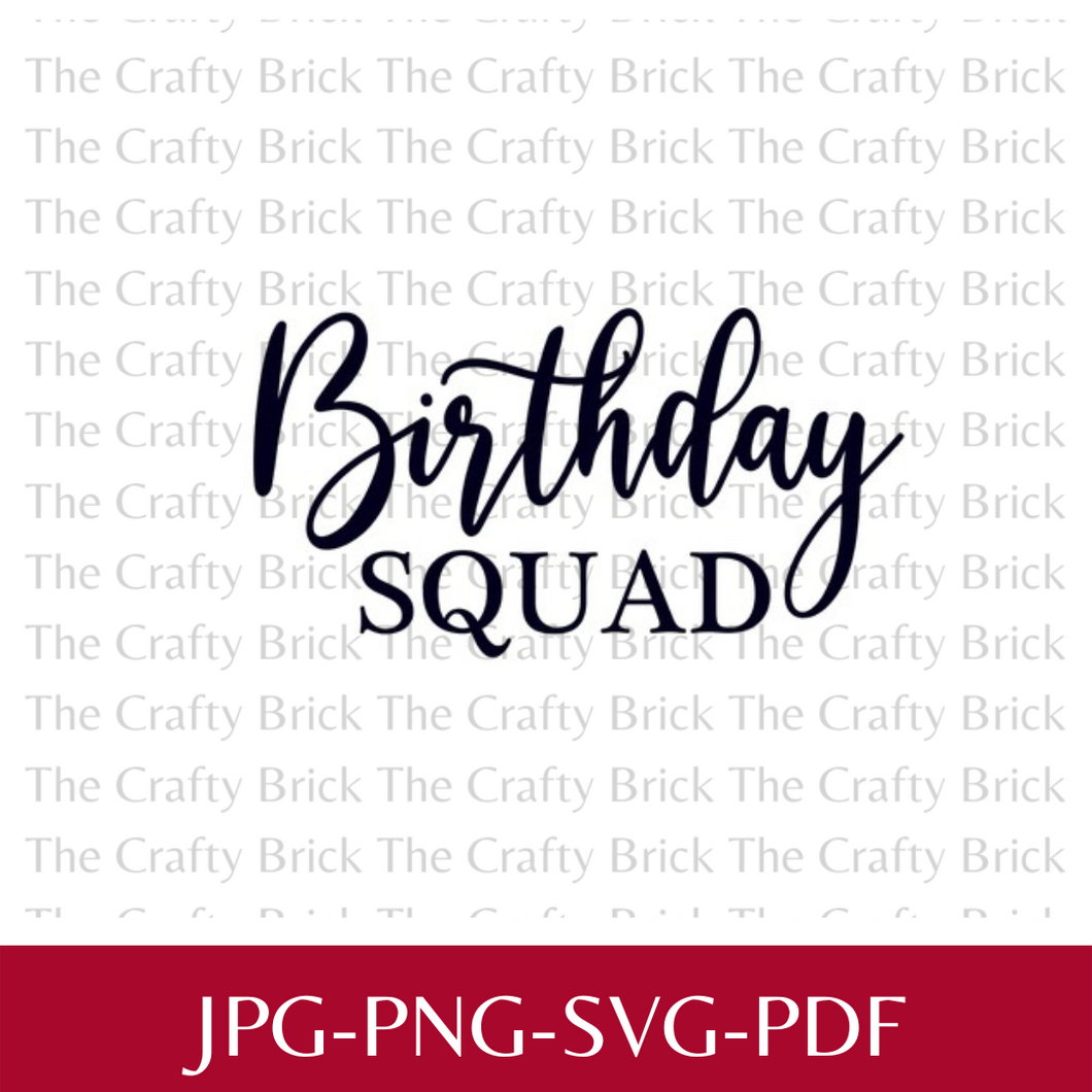 Copy of Birthday Crew Digital Download | SVG | PNG | Cricut Cut File | Silhouette Cut File | Sublimation File