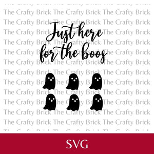 Just Here For the Boos Wine Glass Cut File | SVG Cut File | Cricut Cut File | Silhouette Cut File| Halloween Digital Cut File | Funny Halloween File|