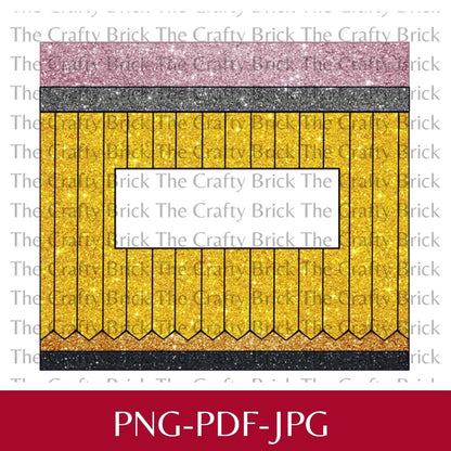 20oz Sublimation Tumbler Digital File | Glitter Pencil Tumbler | Teacher Appreciation Tumbler | Gift For Teacher