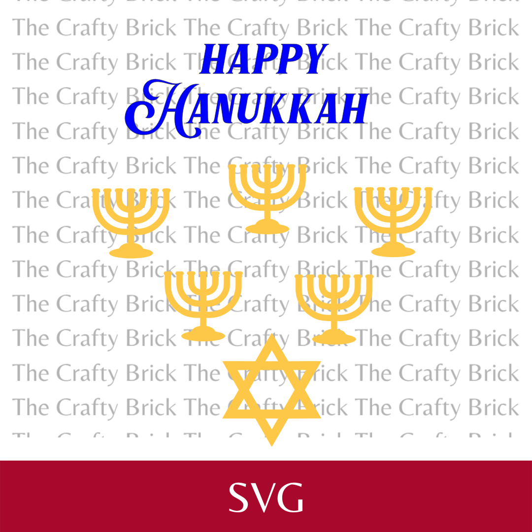 Happy Hanukkah Wine Glass Cut File | SVG Cut File | Cricut Cut File | Silhouette Cut File| Halloween Digital Cut File
