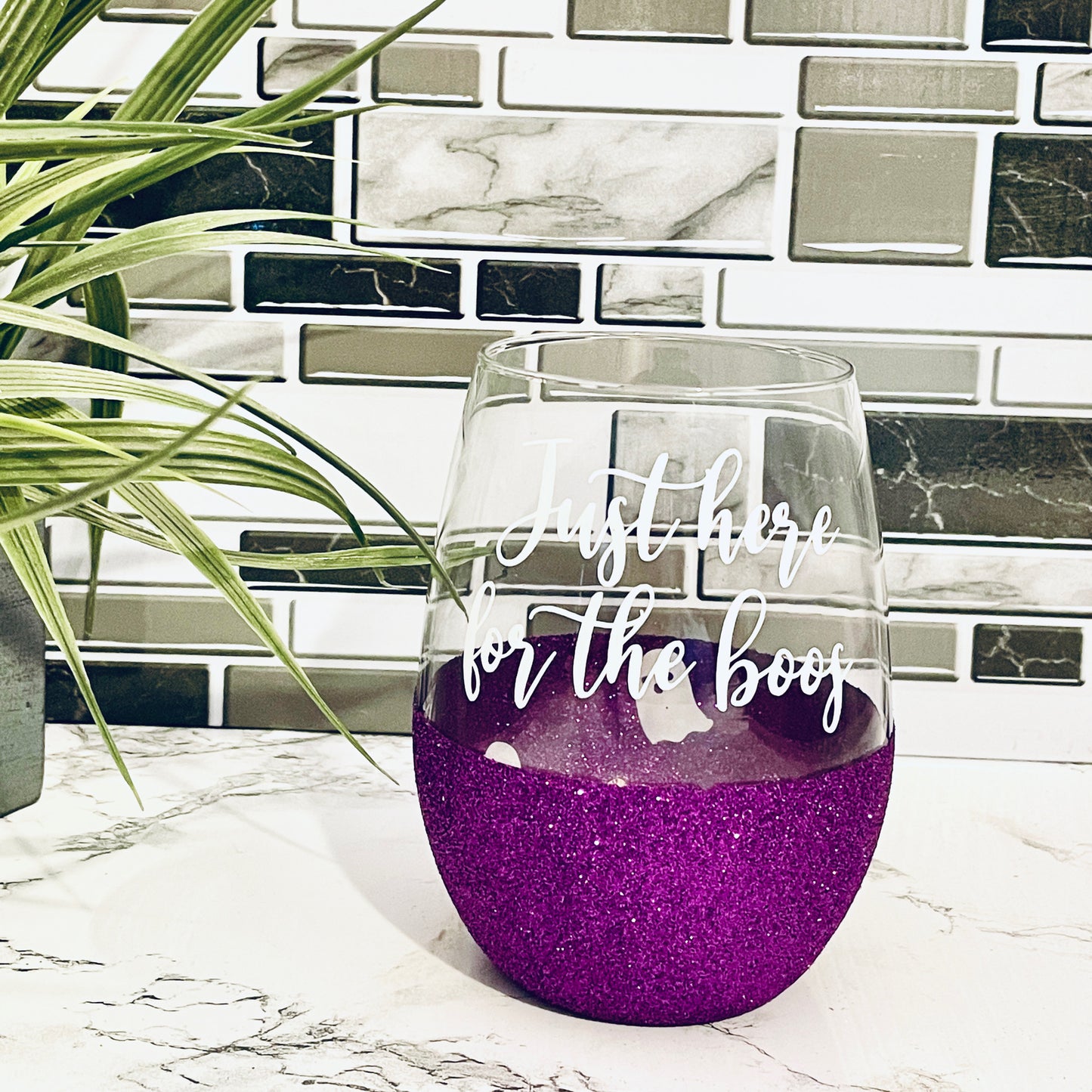 Just Here For the Boos Wine Glass Cut File | SVG Cut File | Cricut Cut File | Silhouette Cut File| Halloween Digital Cut File | Funny Halloween File| - The Crafty Brick