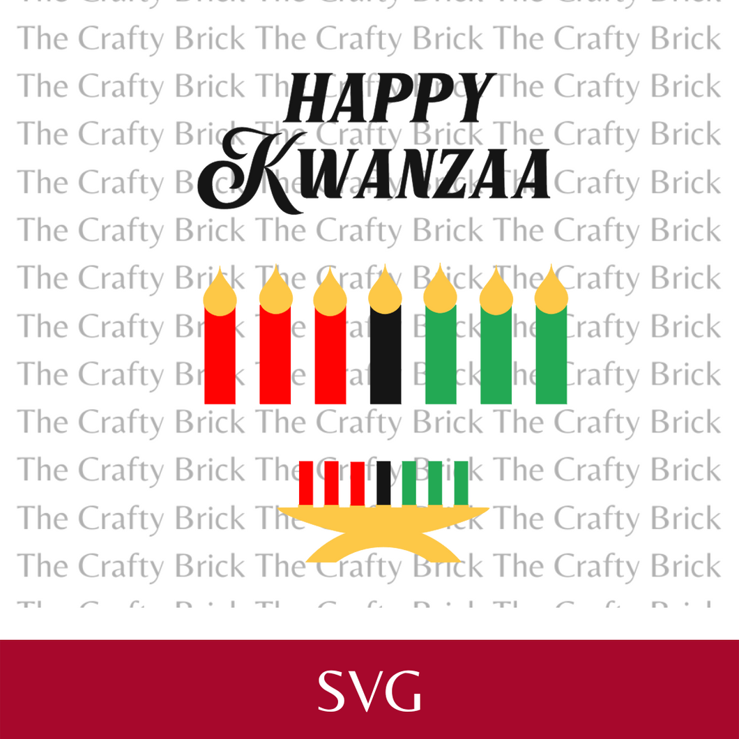 Happy Kwanzaa Wine Glass Cut File | SVG Cut File | Cricut Cut File | Silhouette Cut File
