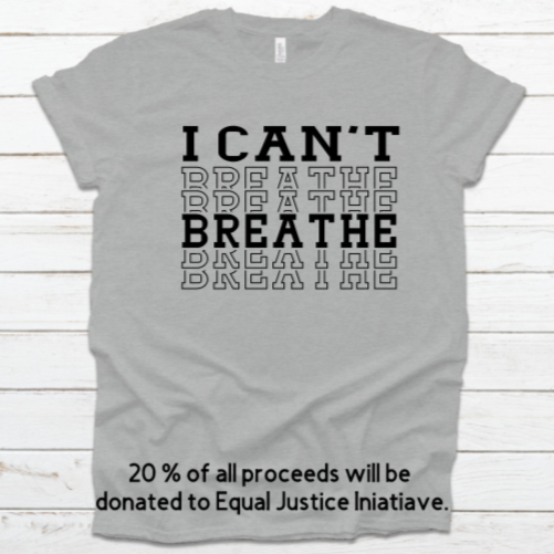 I Can't Breathe Vintage T-shirt-George Floyd-Black  Lives Matter-Racial Equality-End Racism - The Crafty Brick