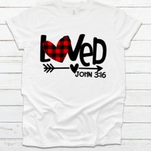 Load image into Gallery viewer, Loved John 3:16 Vintage T-Shirt|Religious Shirt|Christian Shirt|Scripture Shirt - The Crafty Brick
