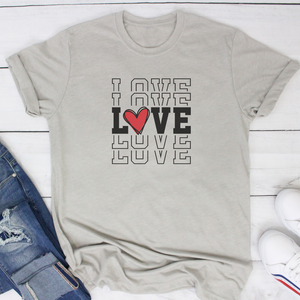 Love-Love-Love Vintage T-Shirt | Valentine's Day Shirt | - The Crafty Brick