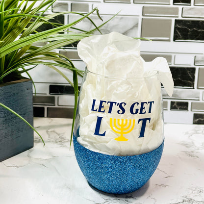 Hanukkah Wine Glass Cut File | SVG Cut File | Cricut Cut File | Silhouette Cut File