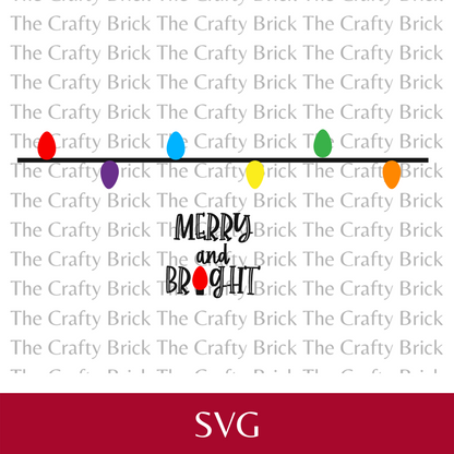 Christmas Merry and Bright Wine Glass Cut File | SVG Cut File | Cricut Cut File | Silhouette Cut File|